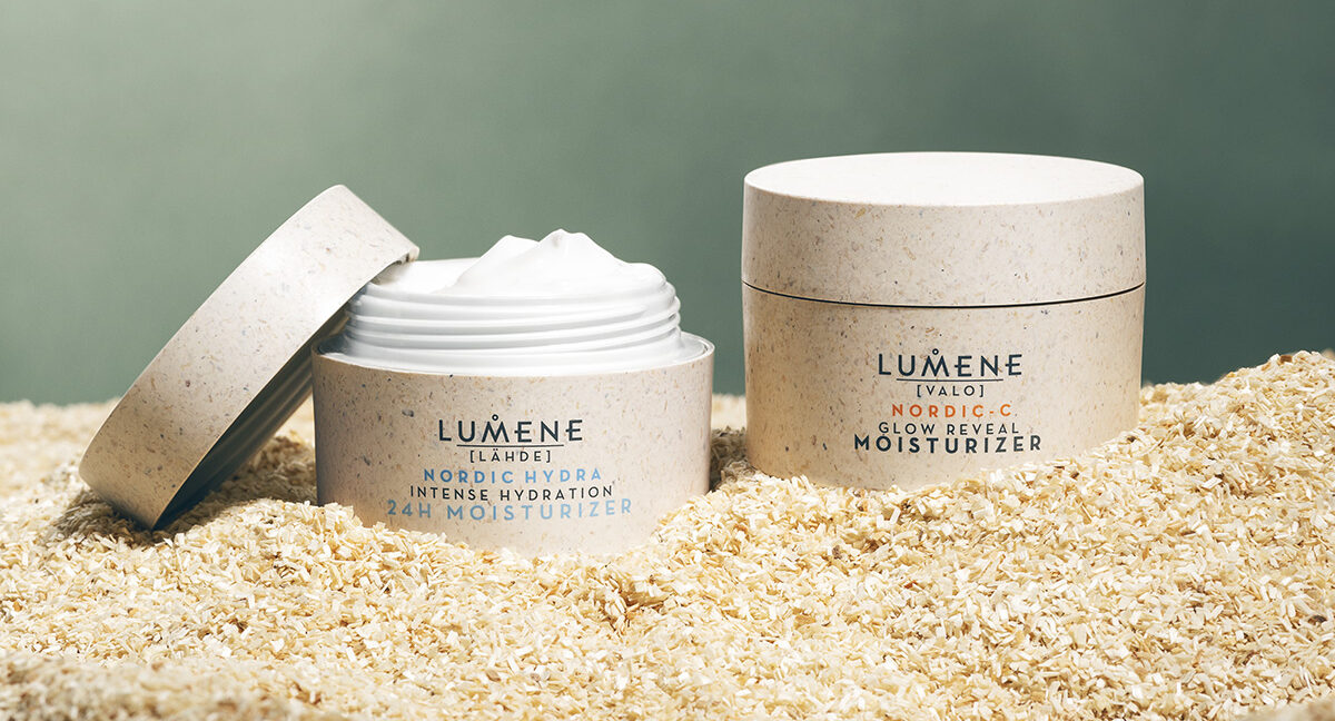 Lumene packaging made with beautiful, functional and sustainable Sulapac material.