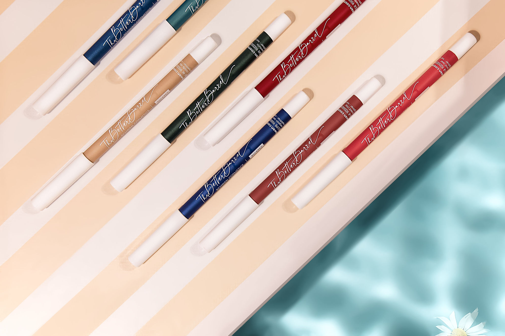 Schwan Cosmetics’s color cosmetic pencils made with sustainable Sulapac materials, ‘TheBetterBarrel’.