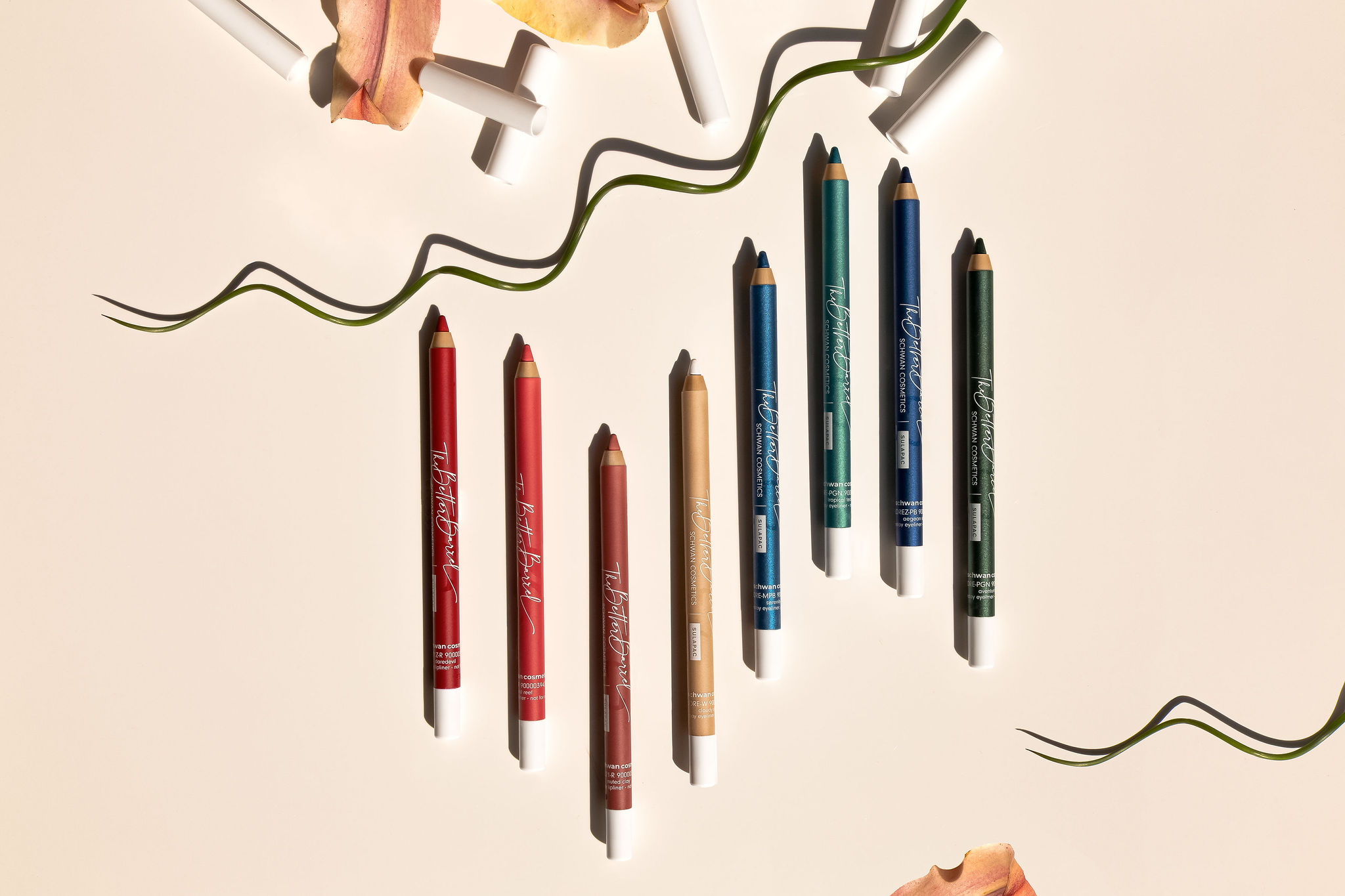 Schwan Cosmetics’s color cosmetic pencils made with sustainable Sulapac materials, ‘TheBetterBarrel’.